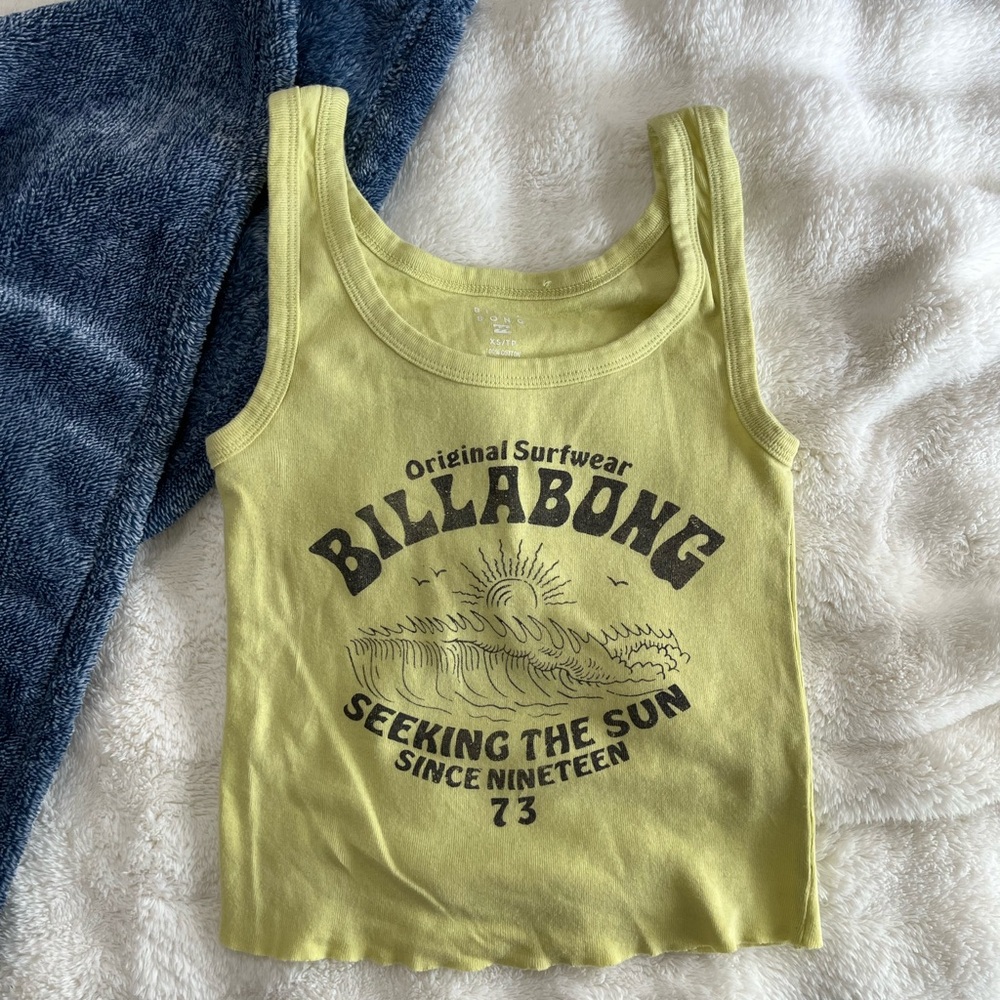 Billabong Yellow Tank Top